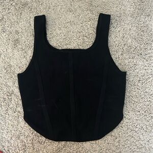 Altar'd State Black Fitted Bustier Tank Top